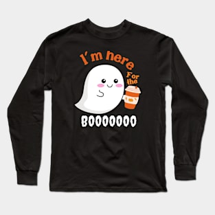 I’m here for the Boo, cute Halloween ghost. Long Sleeve T-Shirt